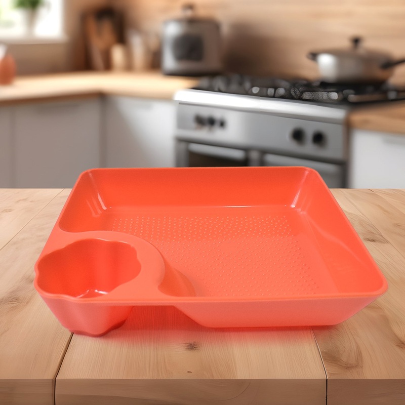 Plastic Plates with Dipping Saucer & Round Dip Part (1 Pc / 1816 Cm / 1 Pc)