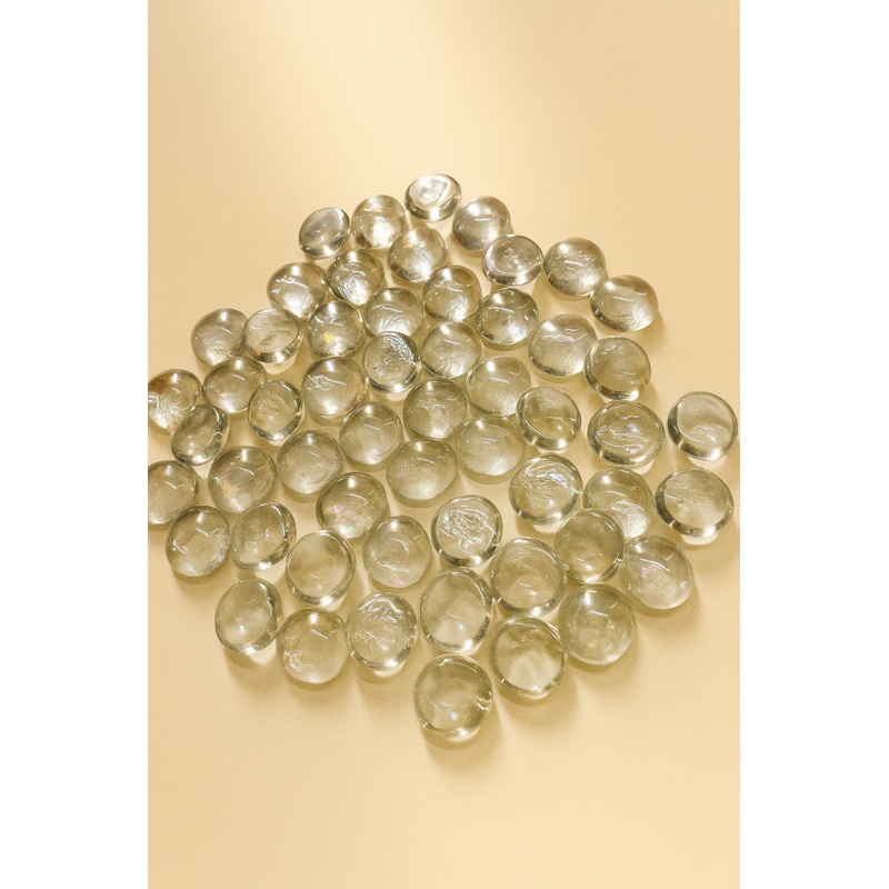 Clear Glass Pebbles for Decoration  Flat Marbles for Vase Filler, Aquarium, Crafts & Home Decor
