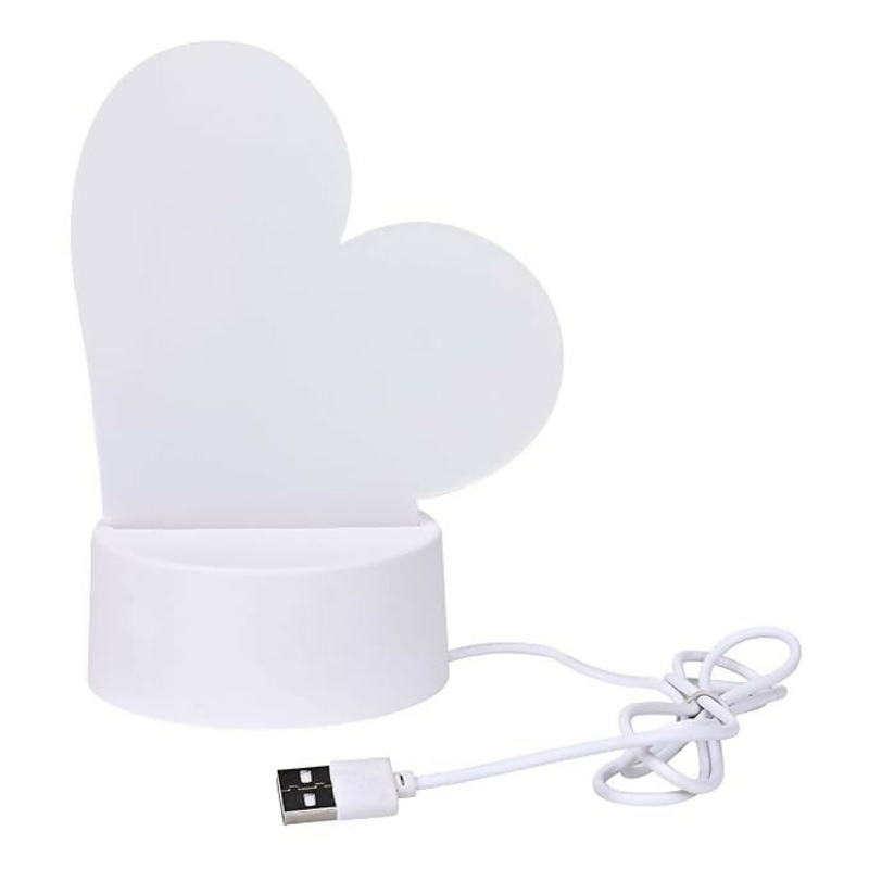 GlowLove Personalized LED Message Lamp  Heart Shaped Acrylic Night Light with Write-On Board & Pen