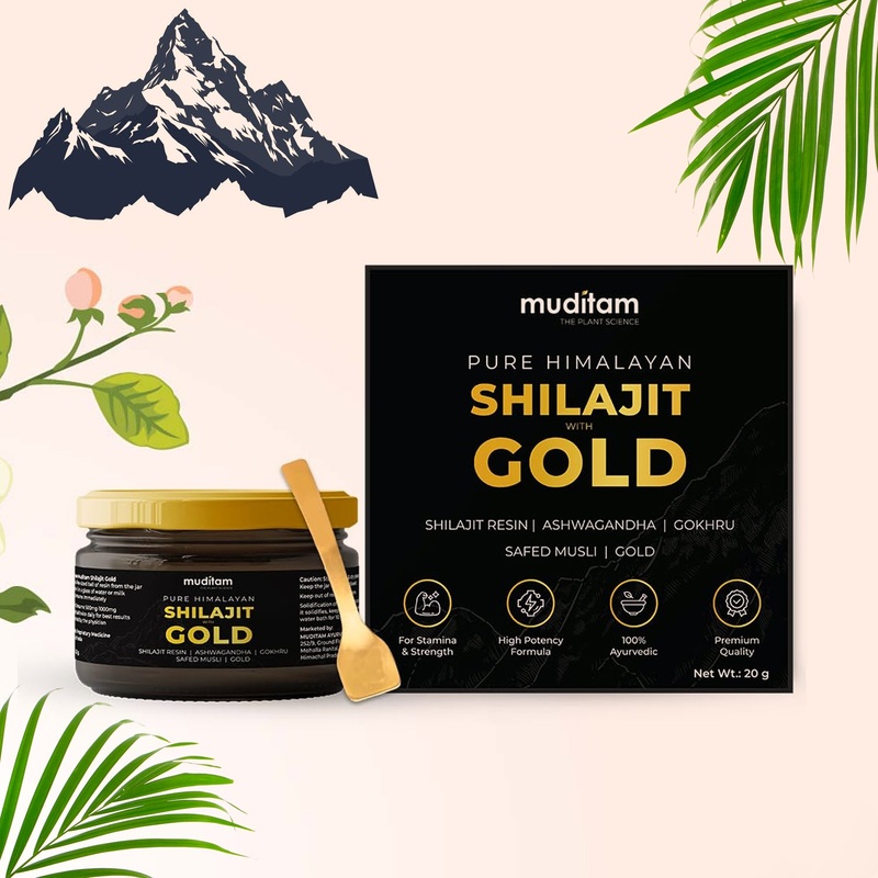 Himalayan Shilajit Gold Resin  20g | Helps improve Stamina | Contains Gold