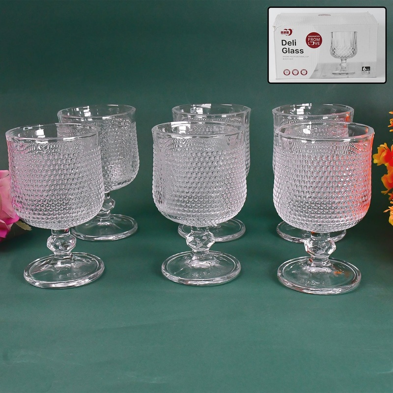 Juice water Glass Tumbler, Water glass (Set of 6 pcs / 185 ML)