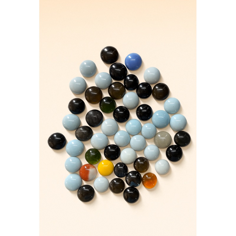 Multicolor Decorative Glass Pebbles  Flat Marbles for Vase Filler, Craft & Aquarium Decor