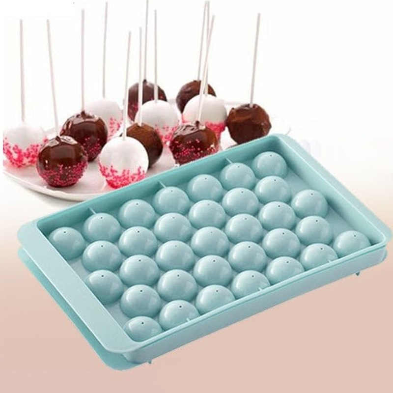 Plastic Round Reusable Ice Cube Ice Ball Mold / Lolli Candy Maker 33 Moulds (16.510 Cm / 1 Pc)
