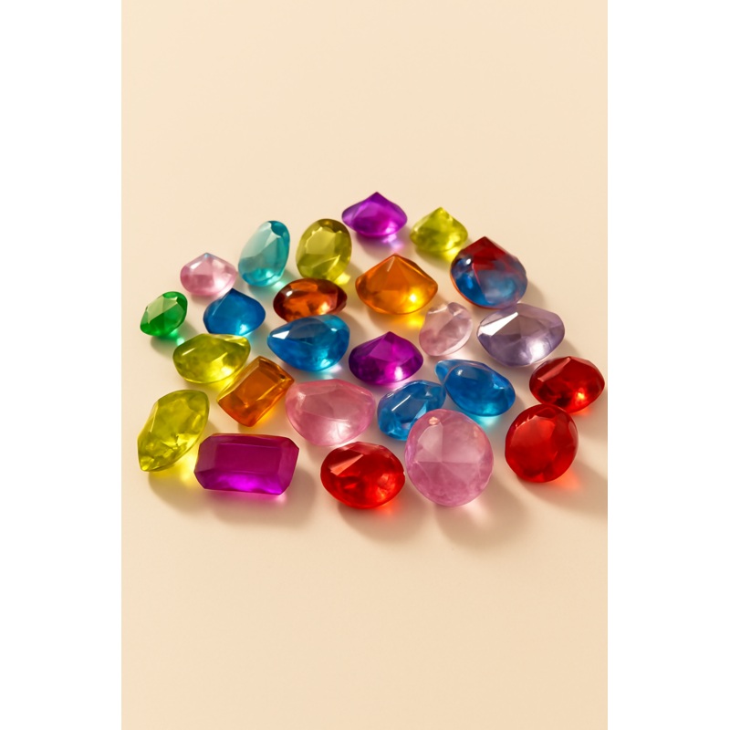 Multicolor Acrylic Gems  Assorted Diamond Cut Decorative Stones for Crafts, Vase Fillers & Party Decor