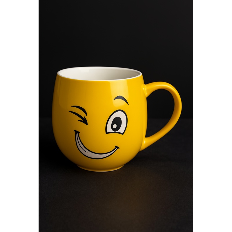 Emoji Mug  Yellow Emoji Ceramic Mug for Coffee, Tea & Gifting