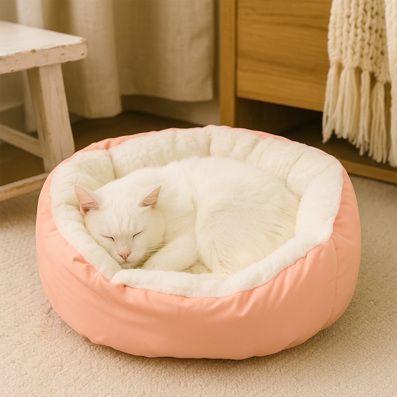 Soft Plush Pet Bed for Small Cats and Dogs (1 Pc / Mix Design & Size)
