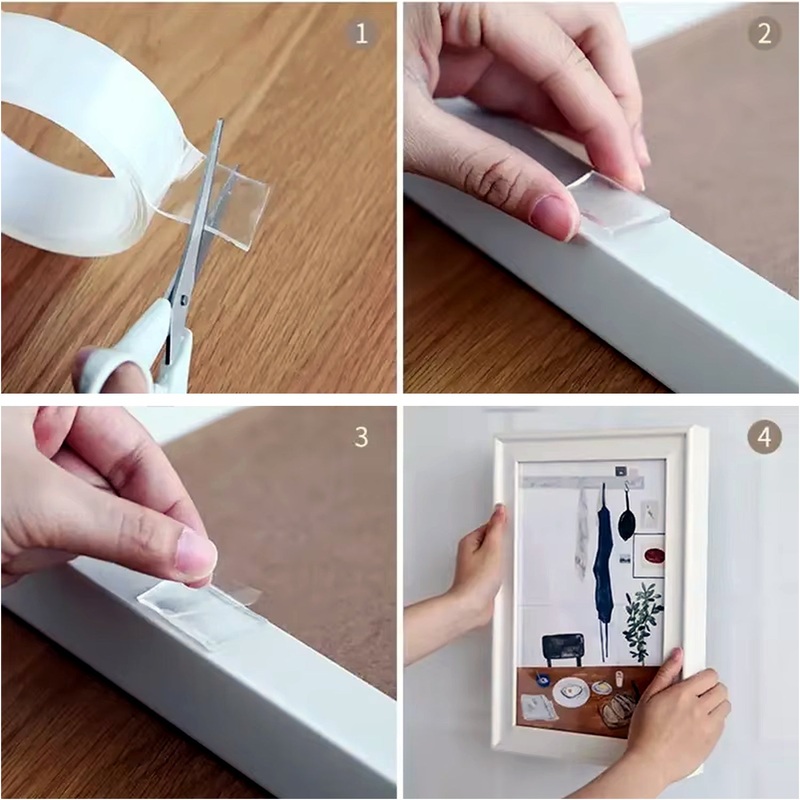Sticky Double Sided Tape Washable Adhesive Tape Reusable (123 Cm / 1 Pc)