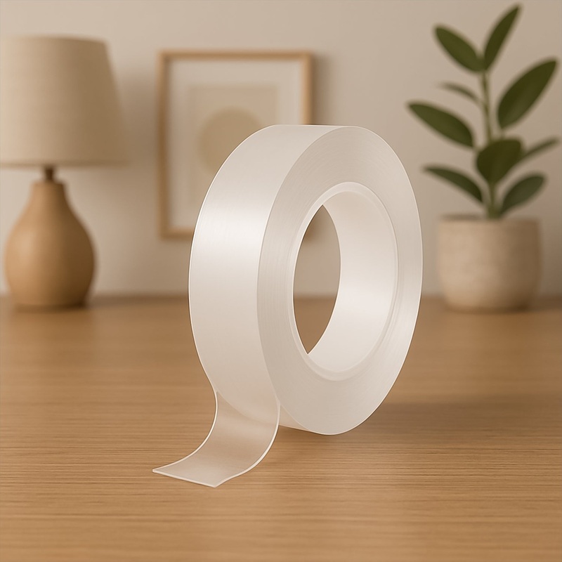 Sticky Double Sided Tape Washable Adhesive Tape Reusable (5.53 Cm / 1 Pc)