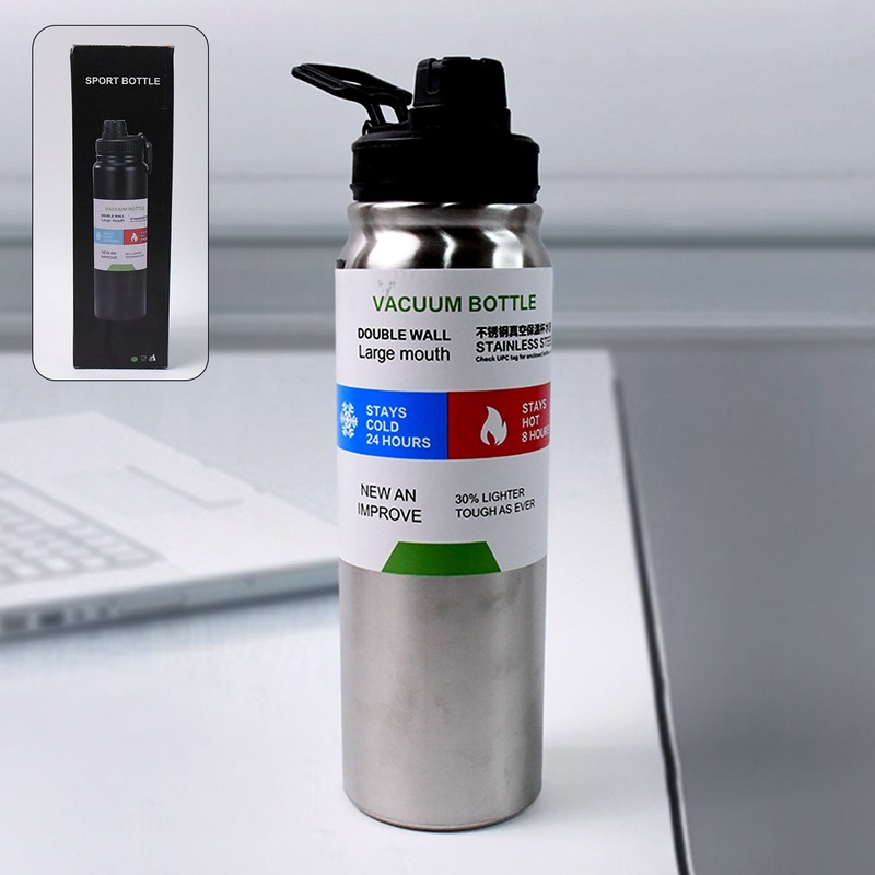 Customize Stainless Steel Double Wall Vacuum-Insulated Drink Water Bottle (800 ML)