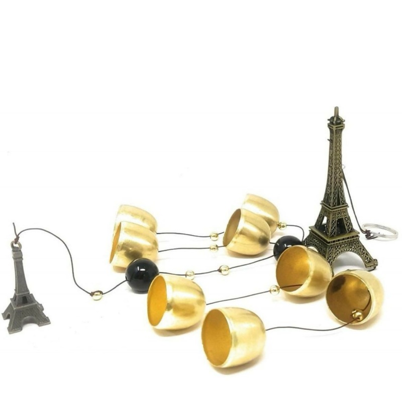 Eiffel Tower Golden Wind Chime