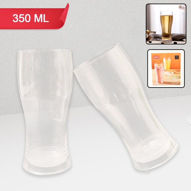 Apex Vista Unbreakable Pitcher Glass Set  350 ML (Approx) | 2-Piece
