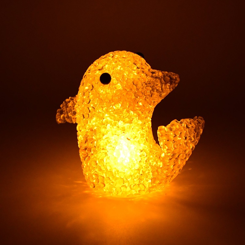Dolphin Shape Crystal LED Night Light Lamp  Cute Glowing Animal Decorative Light (1 Pc)