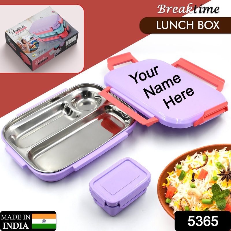 Customize Kids School Lunch Box with Steel Plate