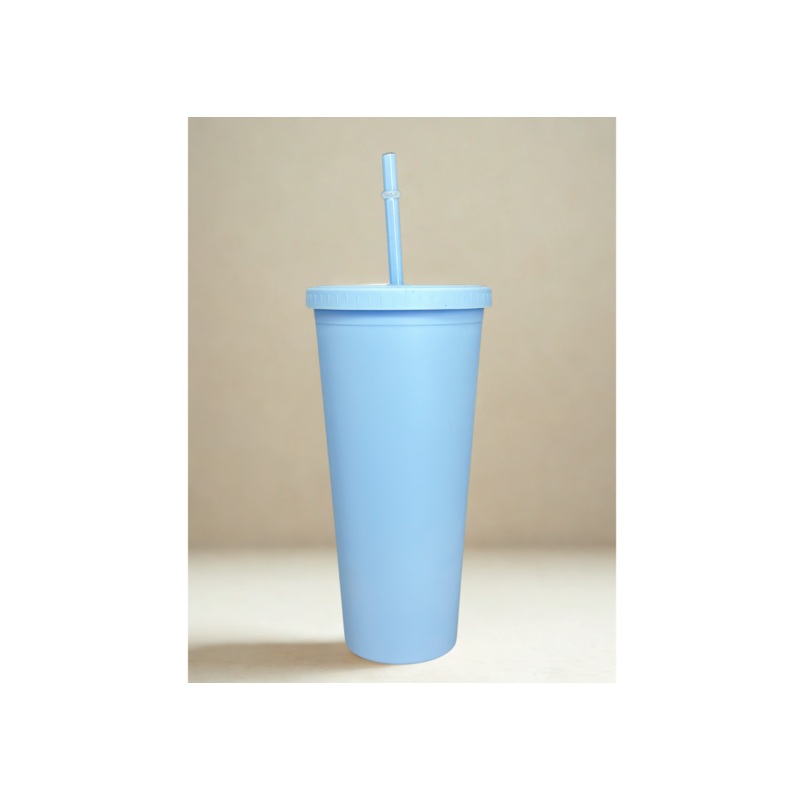 CoolSip  Icy Blue Matte Tumbler with Straw