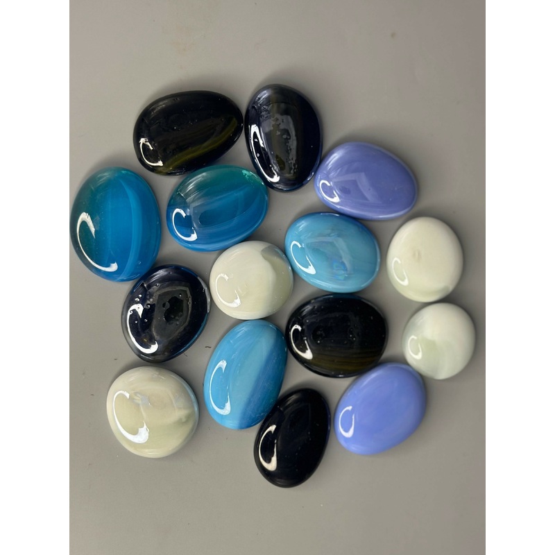Ocean Aura Glass Pebble Set