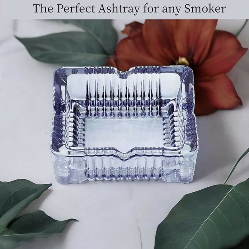 Crystal Clear Heavy Glass Ashtray