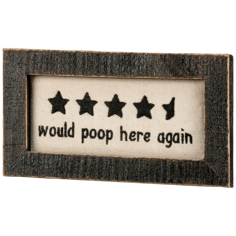 Would Poop Here again sign