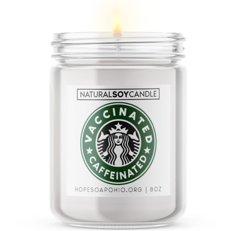 Vaccinated and Caffeinated Candle