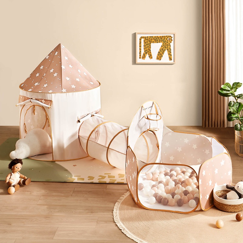 Tiny Land Compact Adventure 3-in-1 Play Tunnel With no Balls
