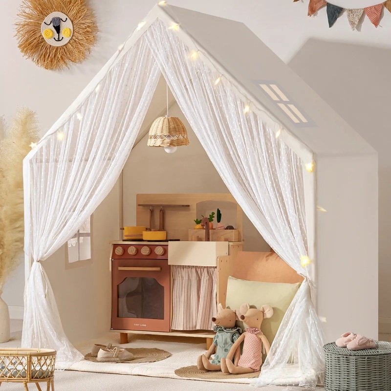 Tiny Land Large Space Play House with Star Lights