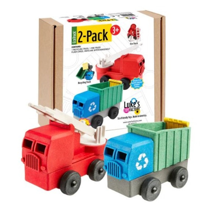 Fire and Recycling Truck 2 Pack