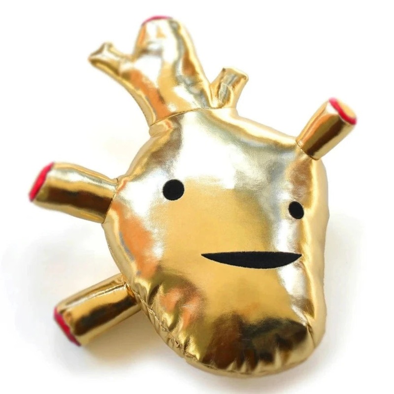 Heart of Gold Plush - Metallic Vinyl Plush