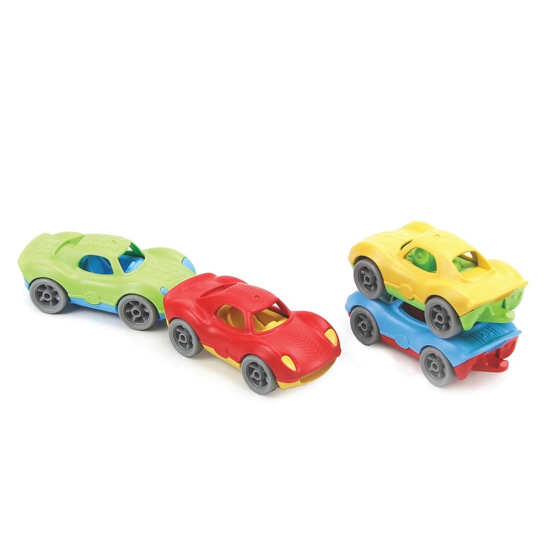 Green Toys Stack & Link Set of 4 racers