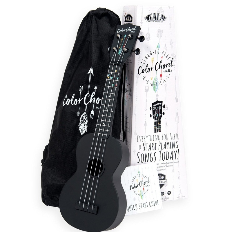 Kala Waterman Color Chord Black Ukulele