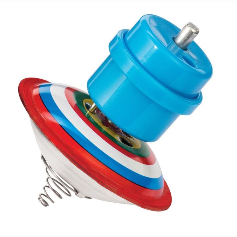 Retro Wind-up Bouncing Tin Top