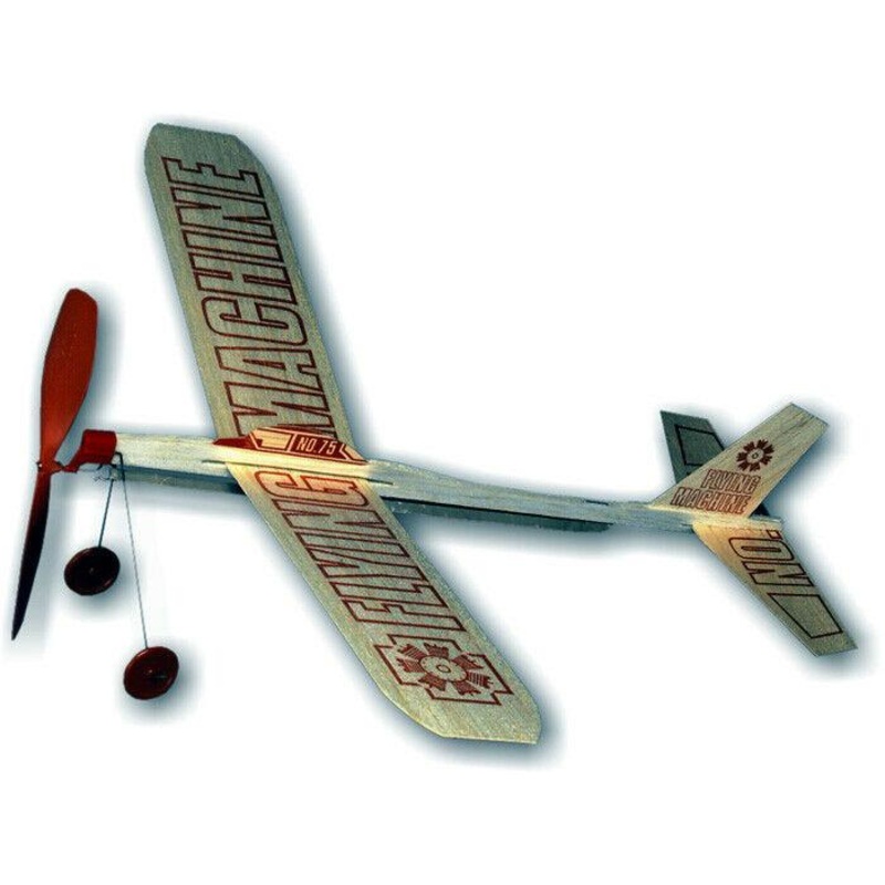 Flying Machine Balsa Wood Plane 17 wingspan USA