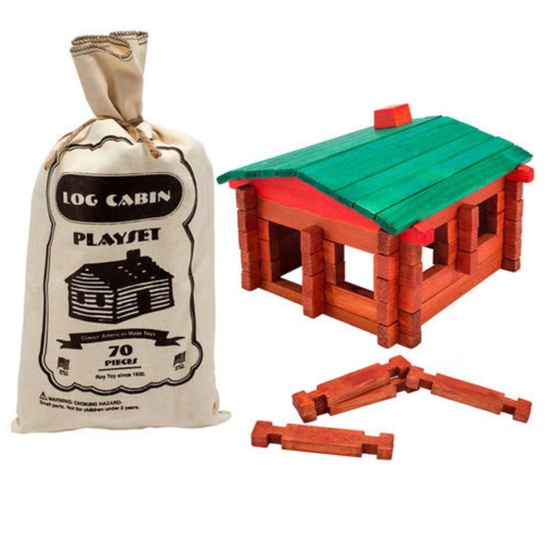 Roy Toy Log cabin playset canvas USA