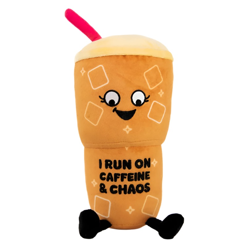 I run on Caffeine & Chaos (Iced Coffee) Plushie